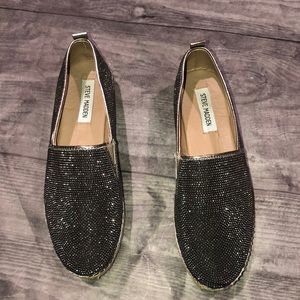 🖤💎 Steve Madden Chopur Rhinestone Embellished Espadrilles
